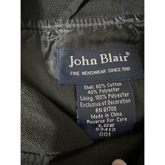 Vintage John Blair Full Zip Front Windbreaker Jacket Men's Size L - Picture 3 of 3